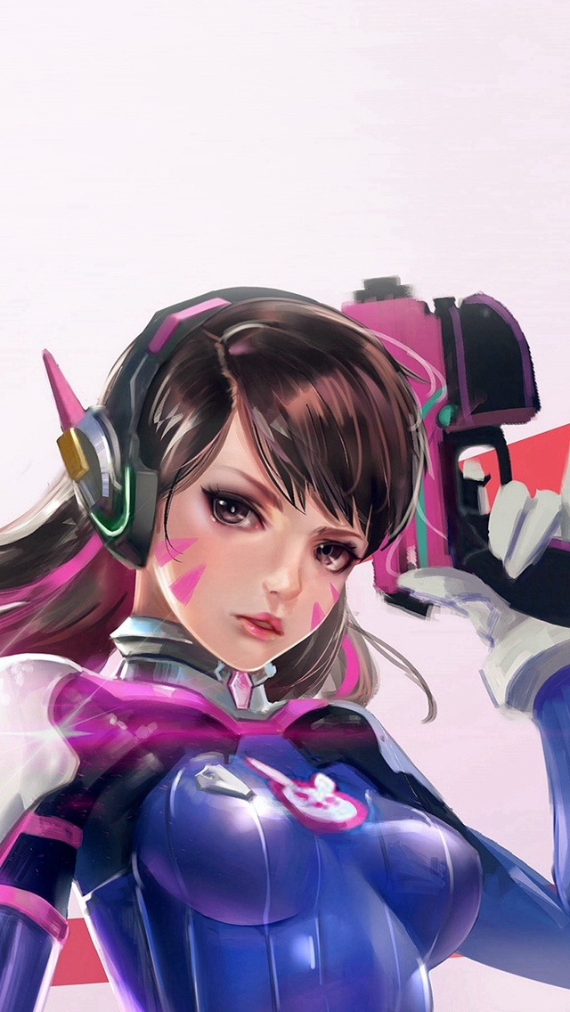 Overwatch Diva Cute Game Art Illustration