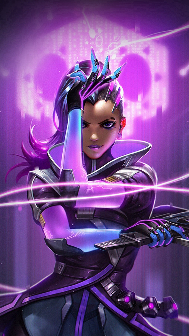 Overwatch Sombra Purple Game Hero Illustration Art