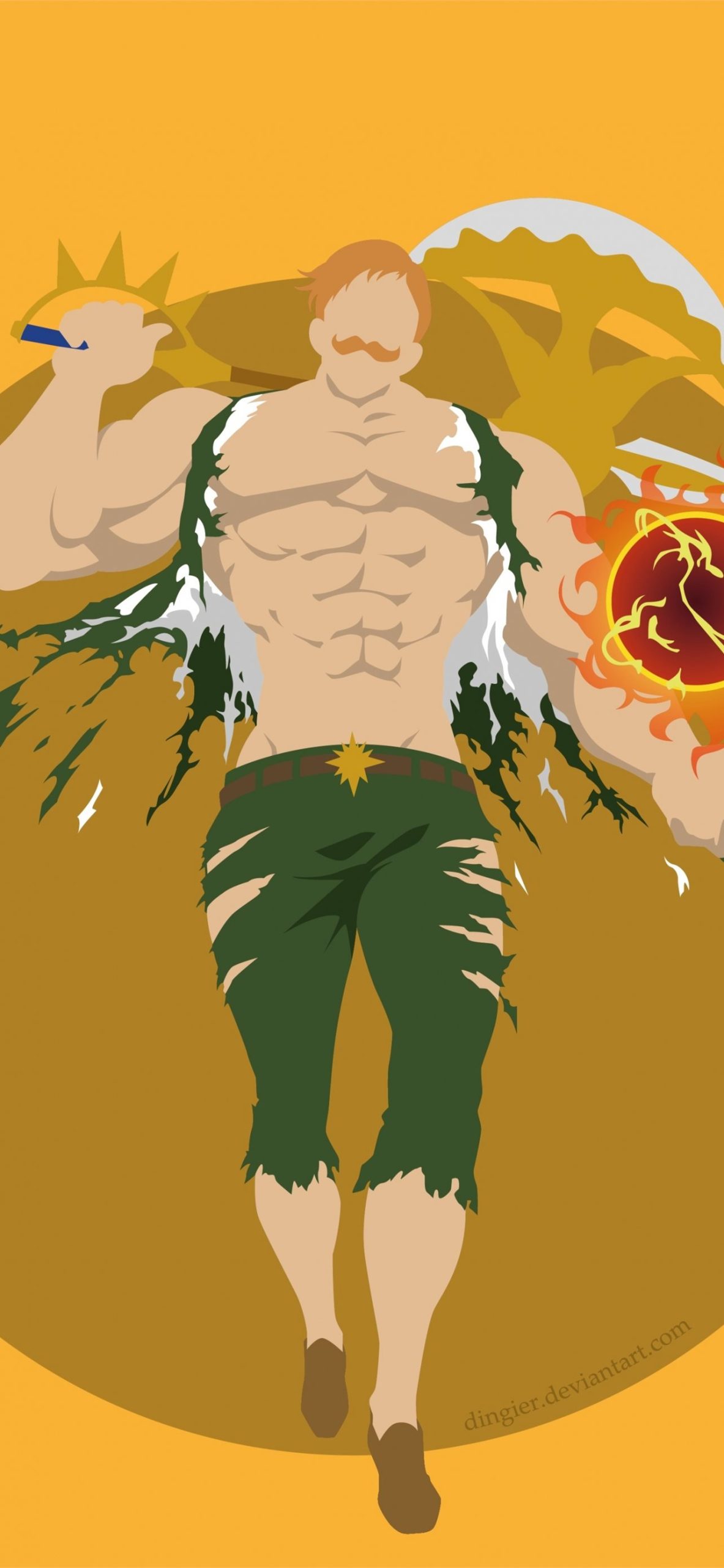 minimal escanor the seven deadly sins artwork anim