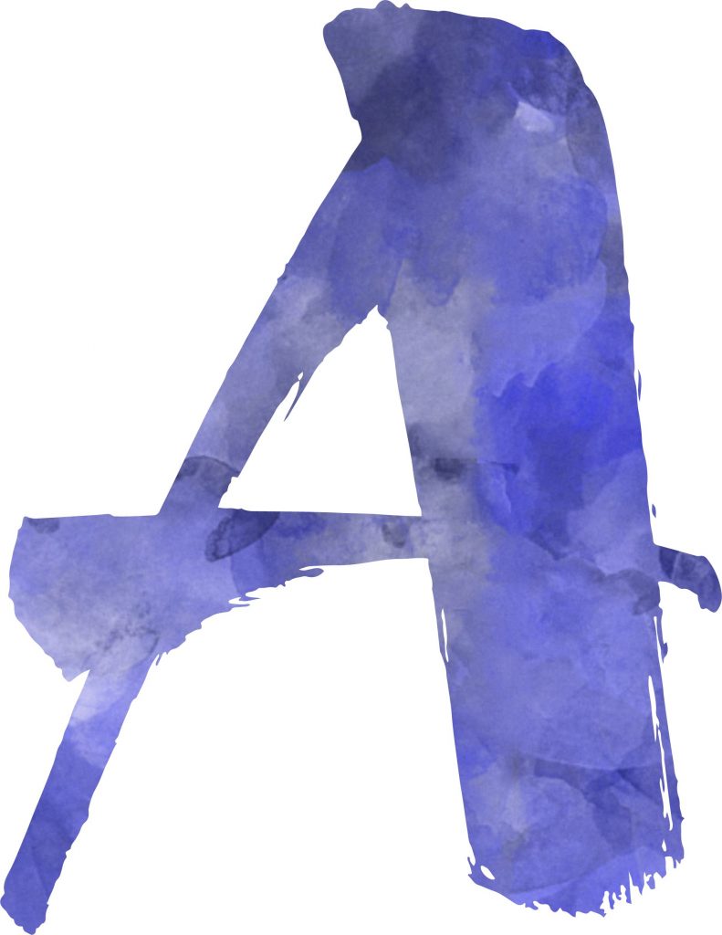 batch Free Printable Blue Watercolor Letter (1)