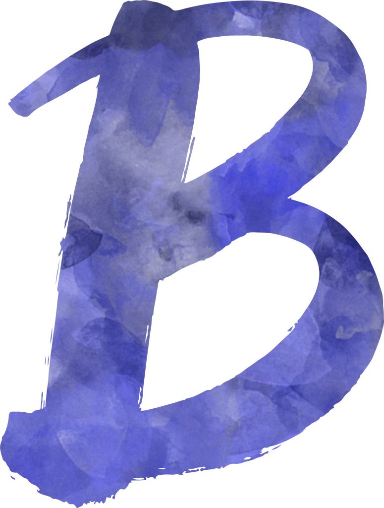 batch Free Printable Blue Watercolor Letter (2)