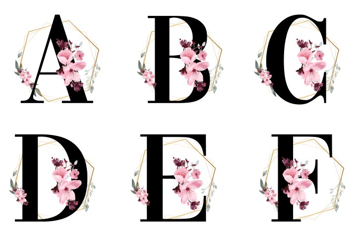 Free Printable Glamor Alphabet