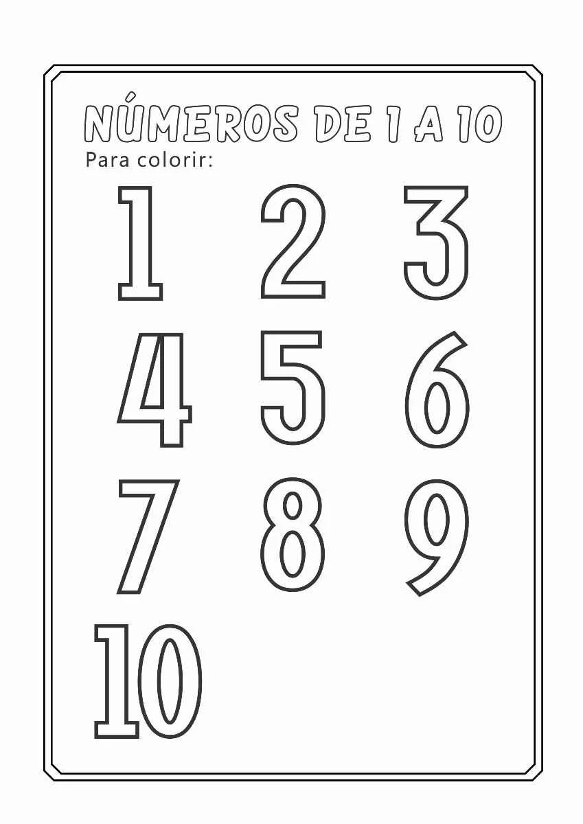 Activities Numbers Coloring Pages (2)