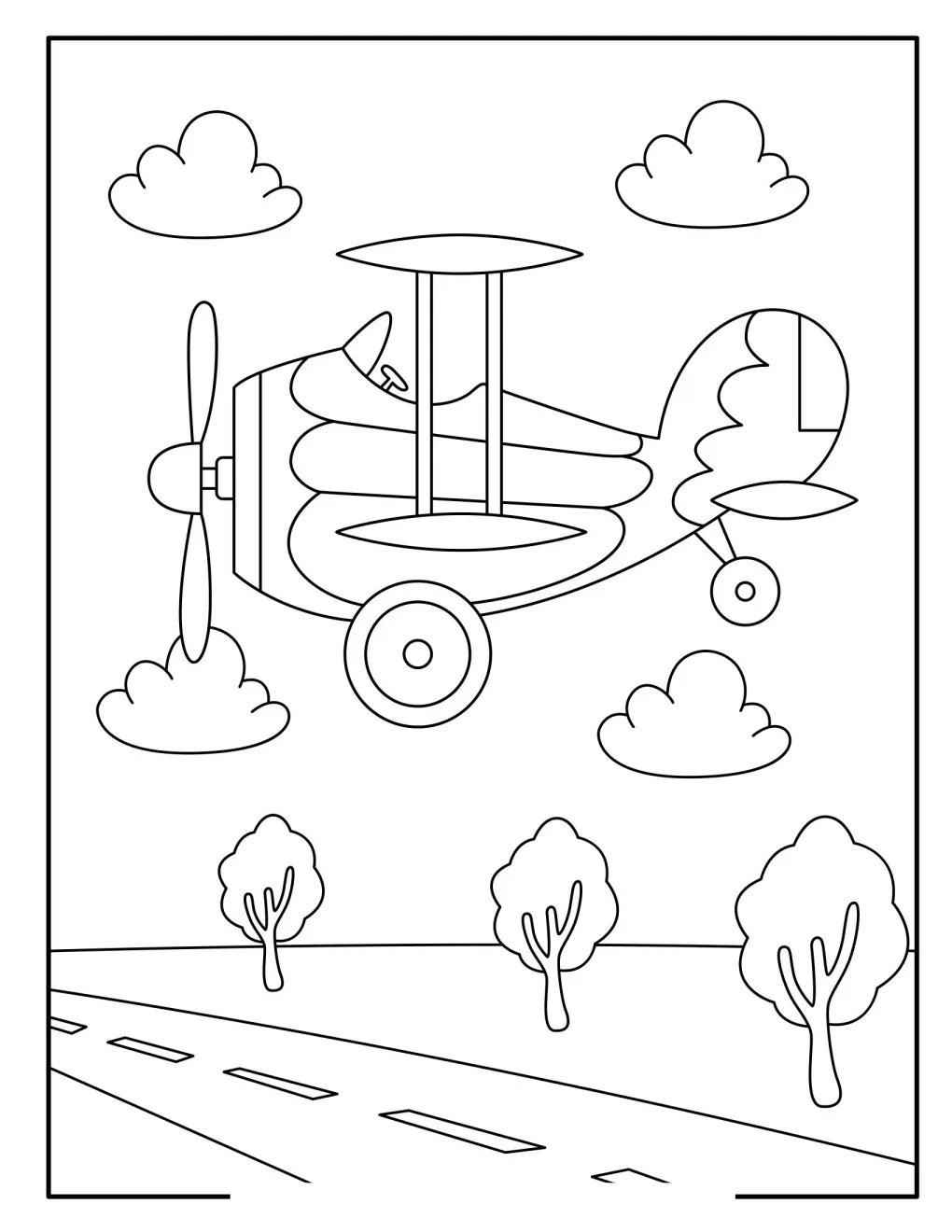 Airplanes coloring pages (10)