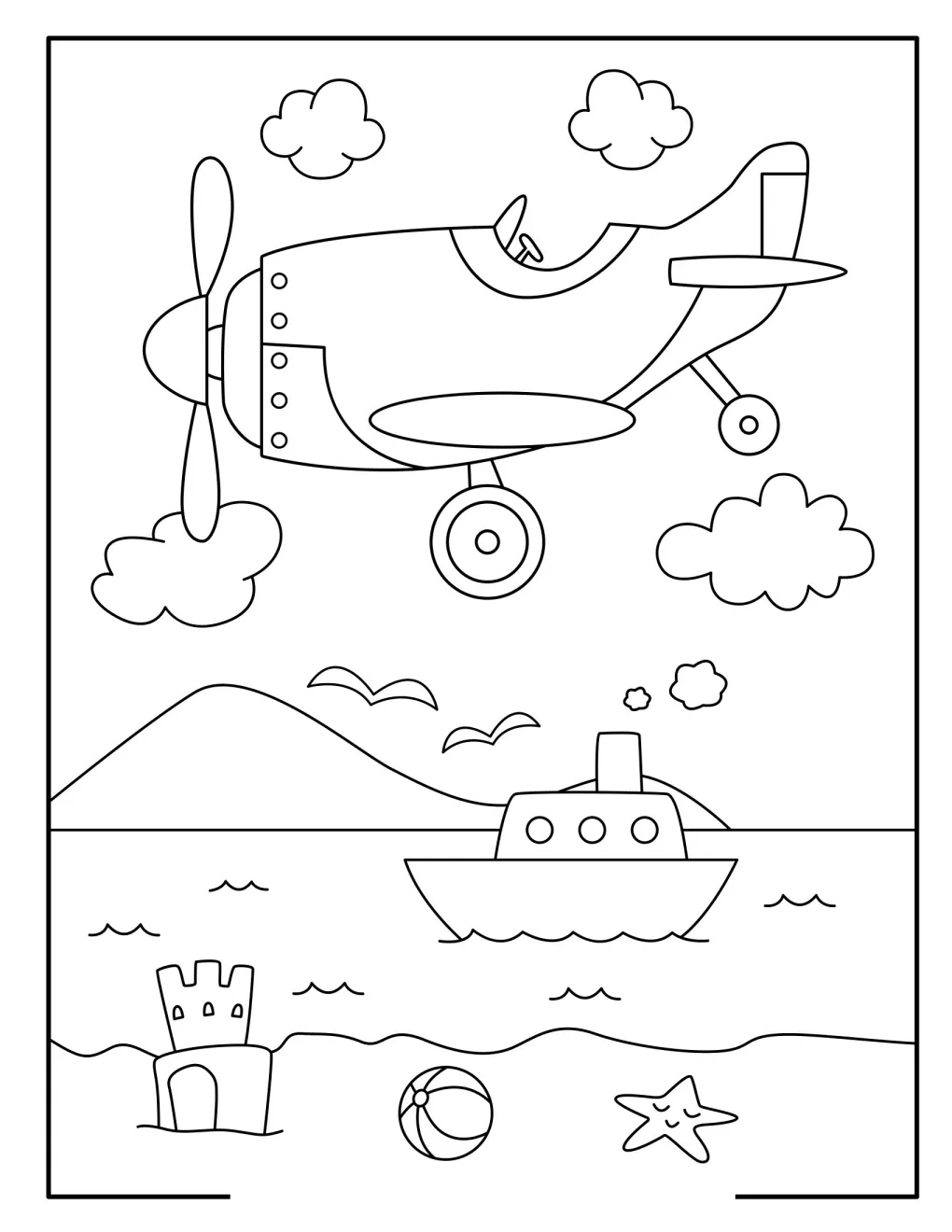 Airplanes coloring pages (3)