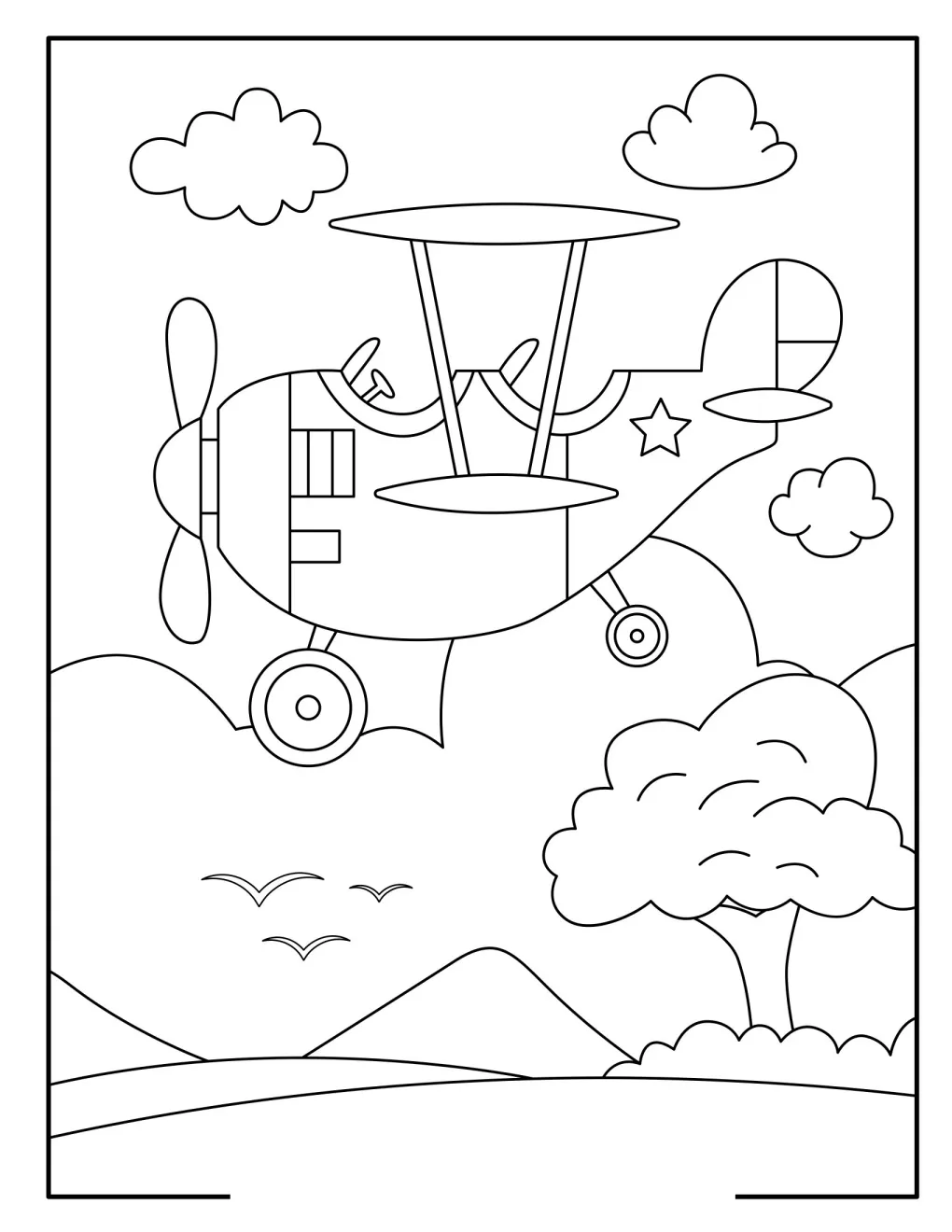 Airplanes coloring pages (4)