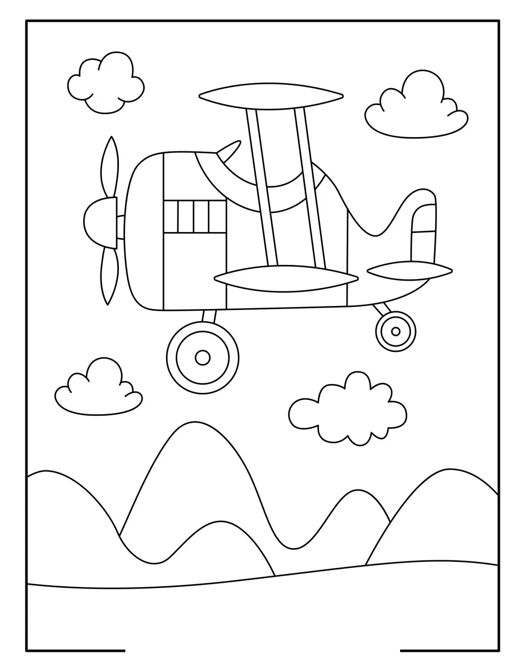 Airplanes coloring pages (7)