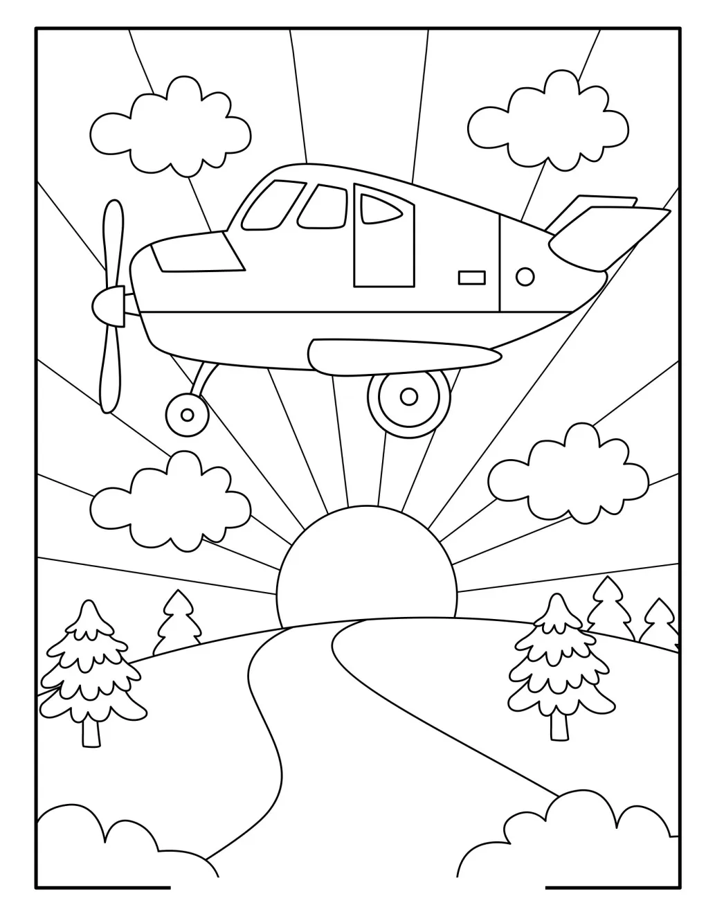 Airplanes coloring pages (8)