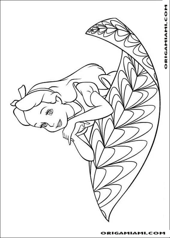 Alice in Wonderland coloring page (1)