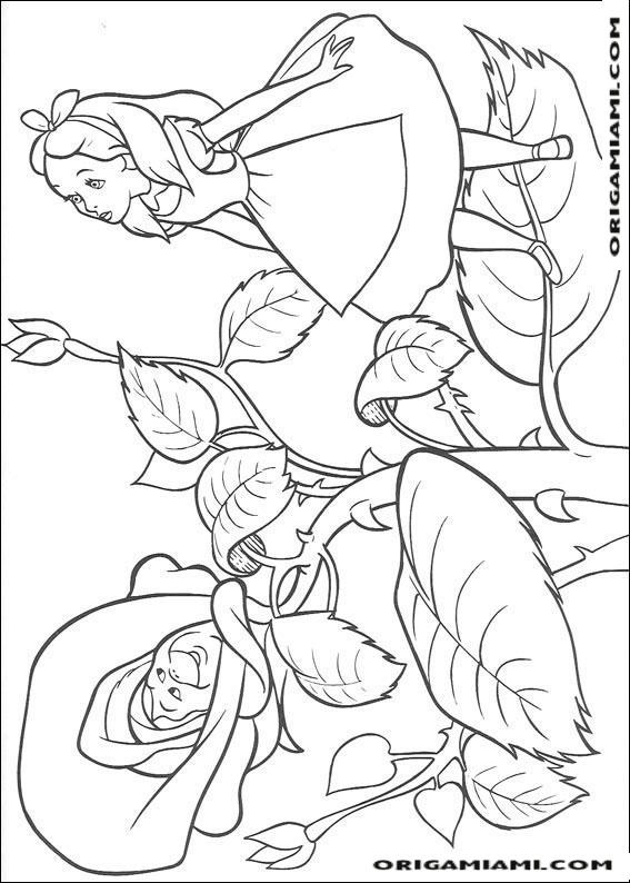 Alice in Wonderland coloring page (13)