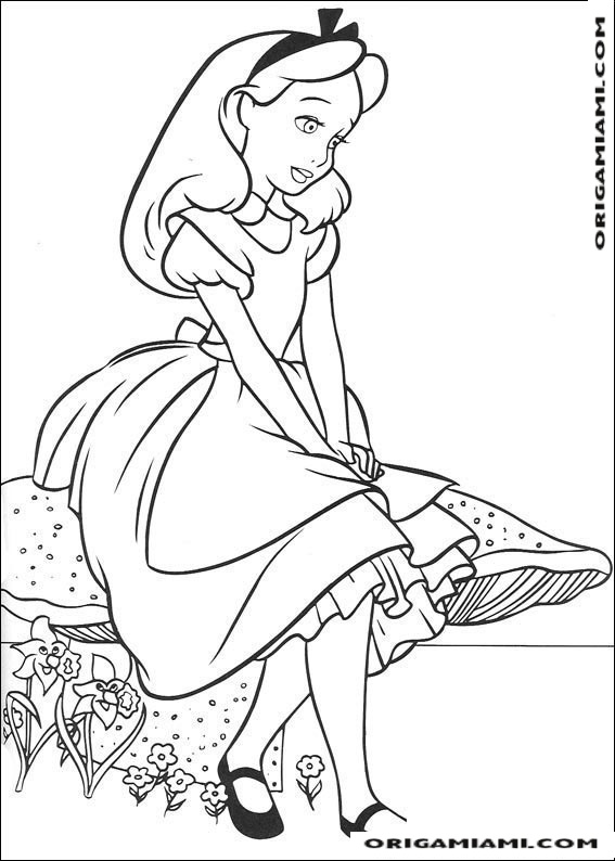 Alice in Wonderland coloring page (15)