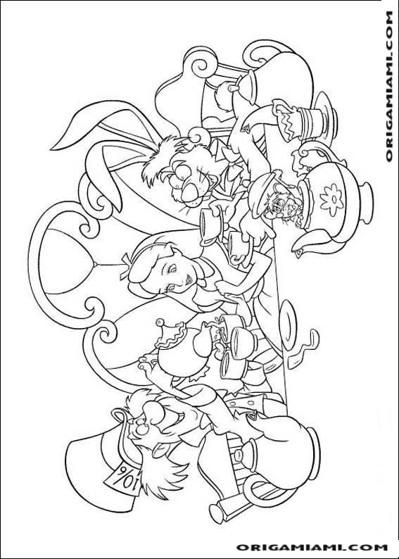 Alice in Wonderland coloring page (3)