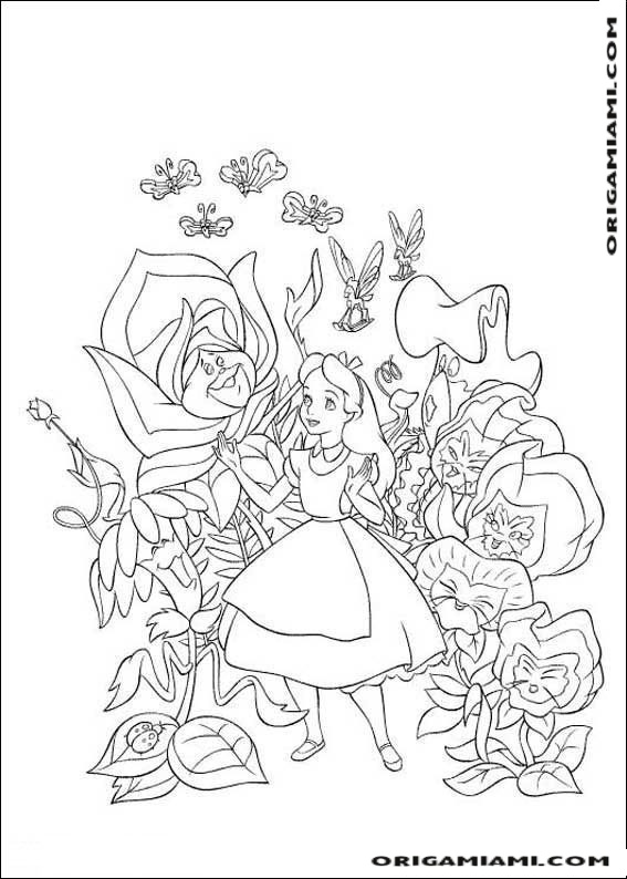 Alice in Wonderland coloring page (6)