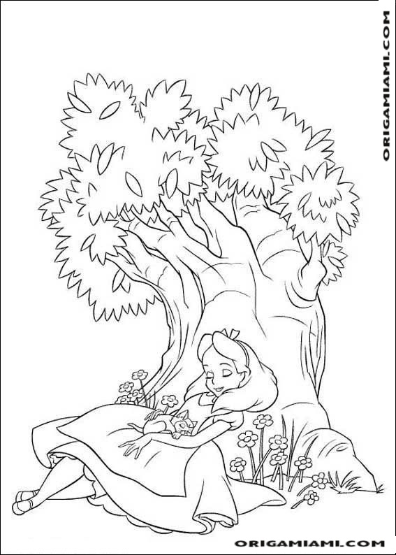 Alice in Wonderland coloring page (9)