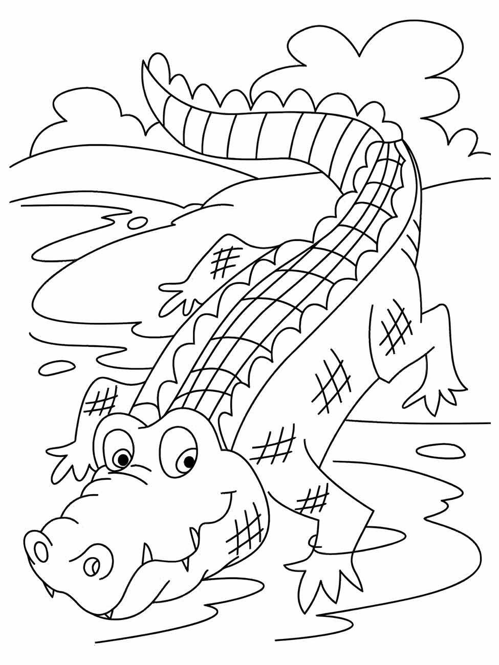 Alligator coloring page (1)