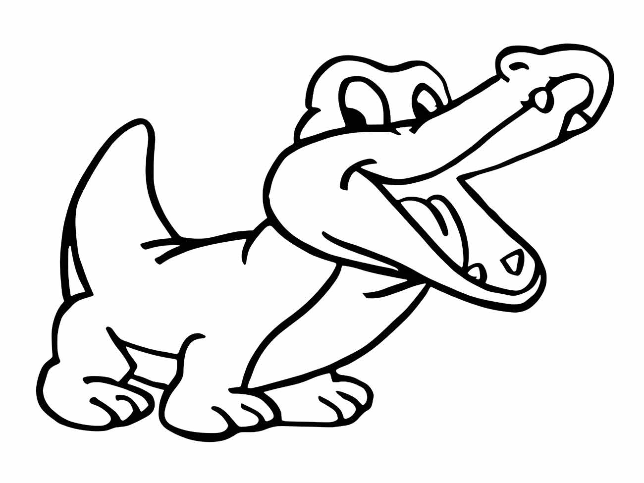 Alligator coloring page (10)