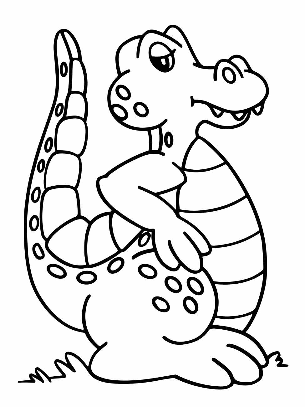 Alligator coloring page (15)