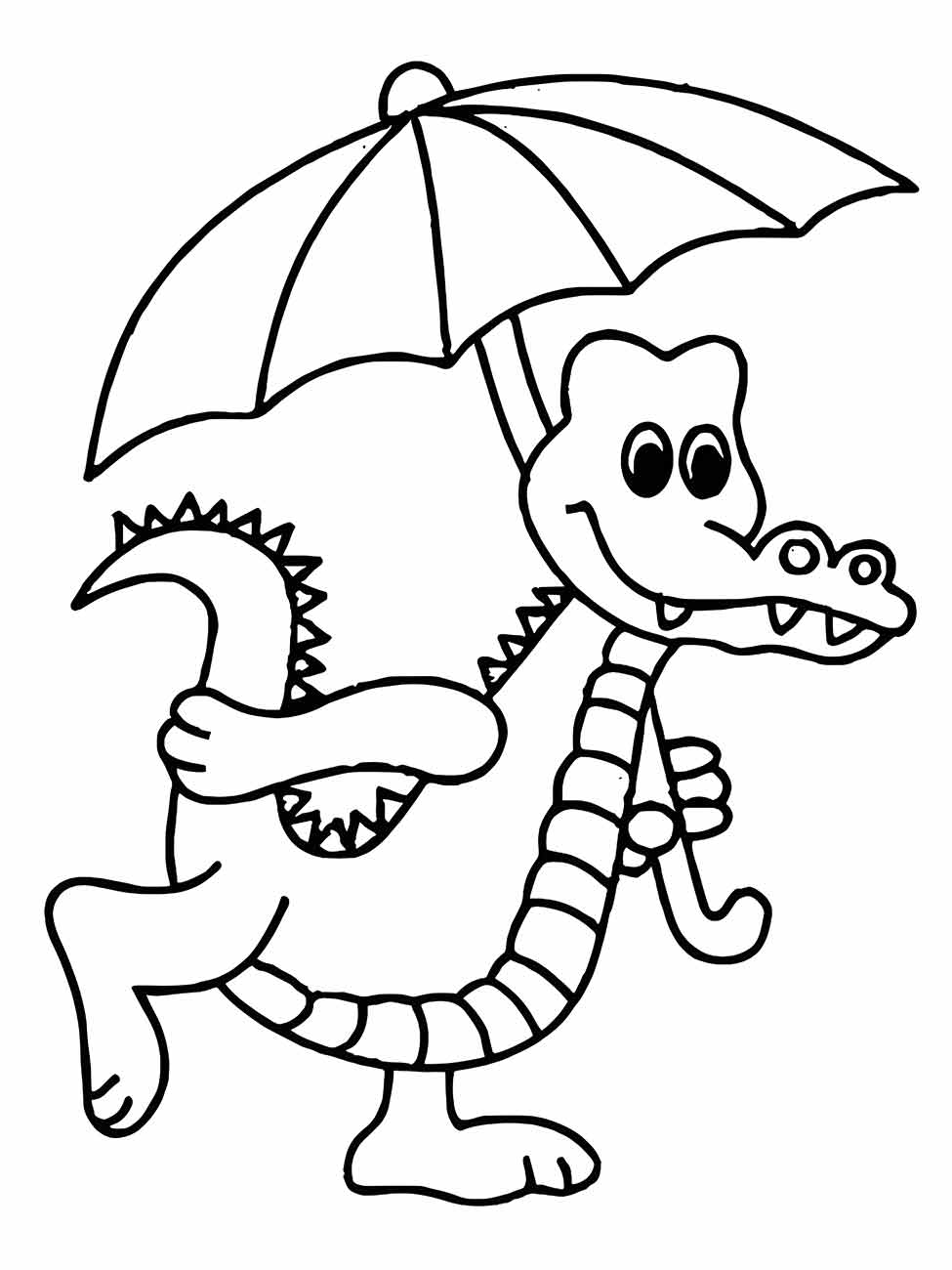 Alligator coloring page (16)