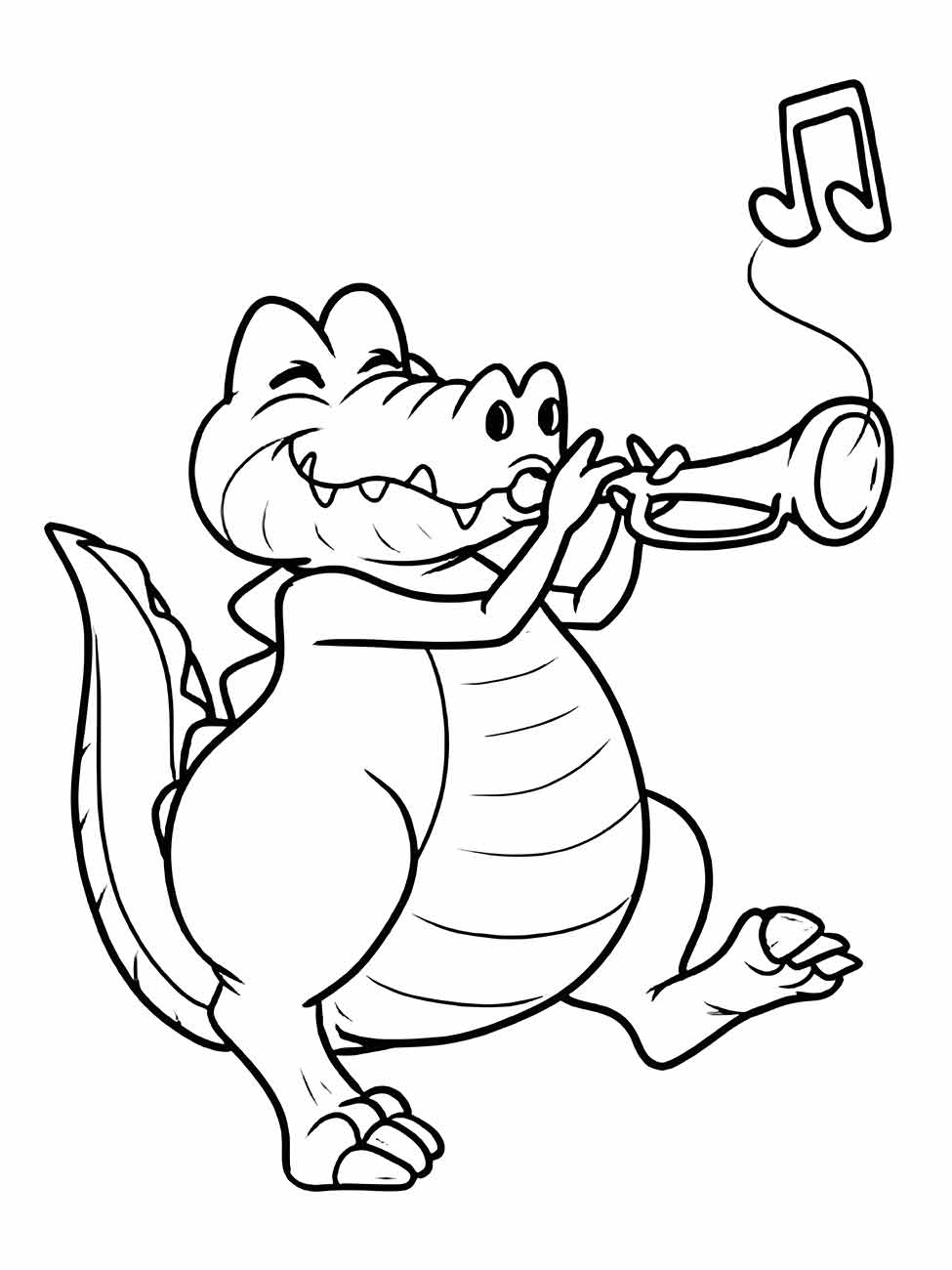 Alligator coloring page (18)