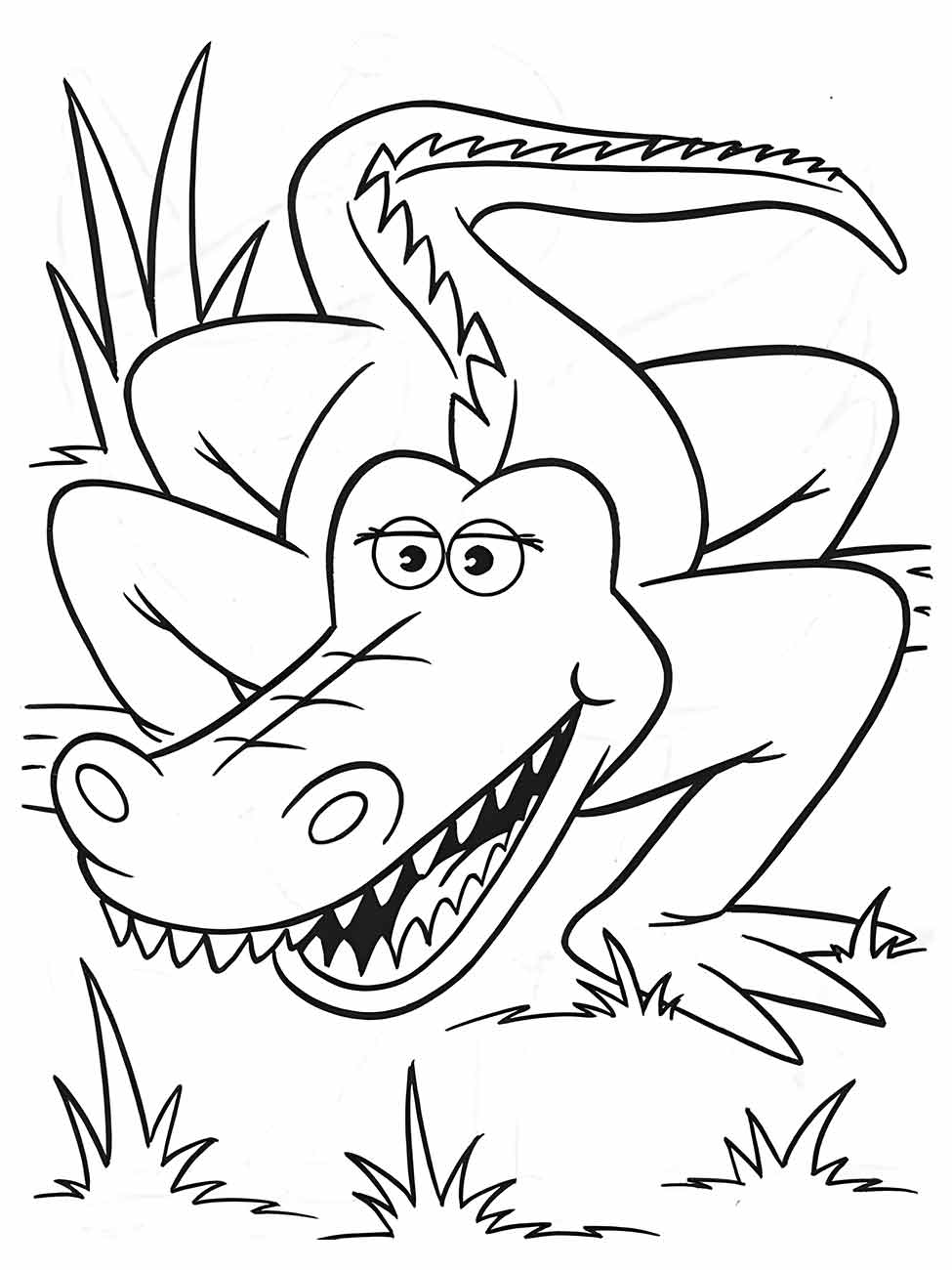 Alligator coloring page (2)