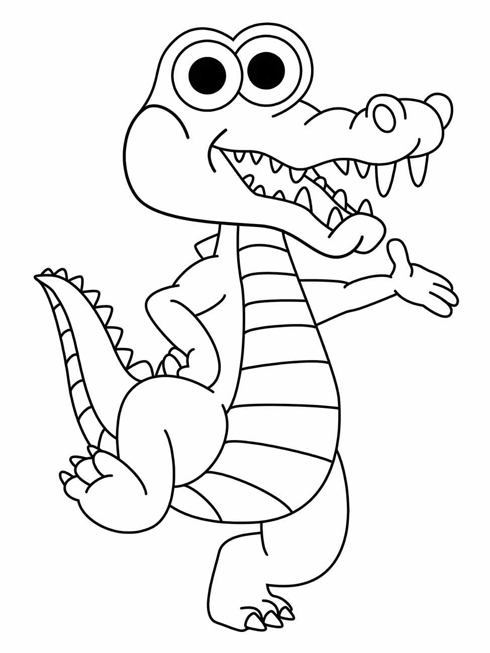 Alligator coloring page (3)