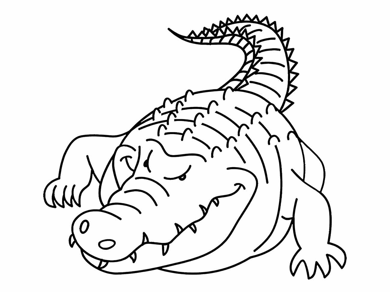 Alligator coloring page (32)