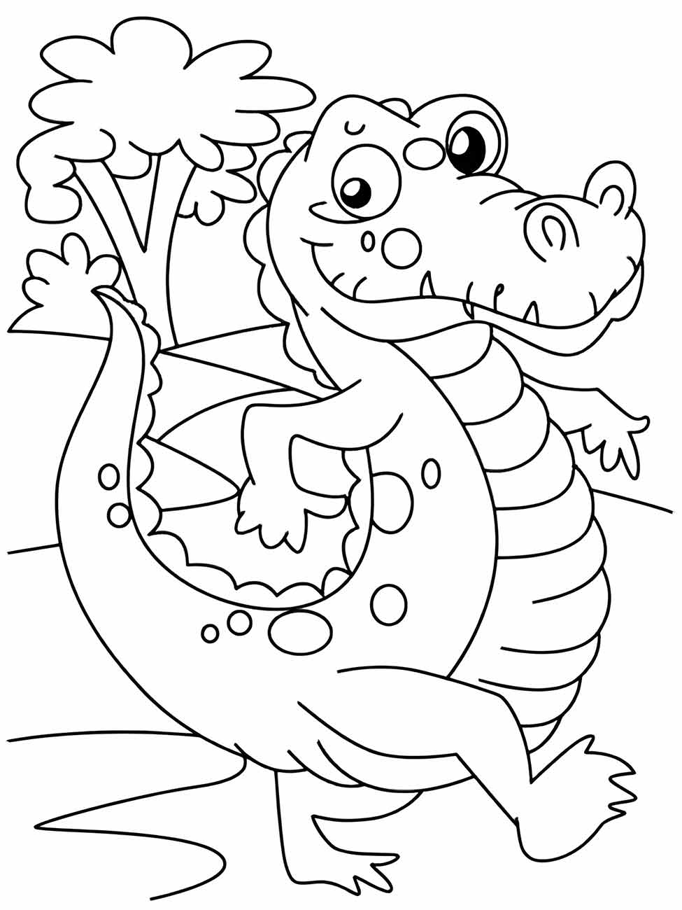 Alligator coloring page (4)