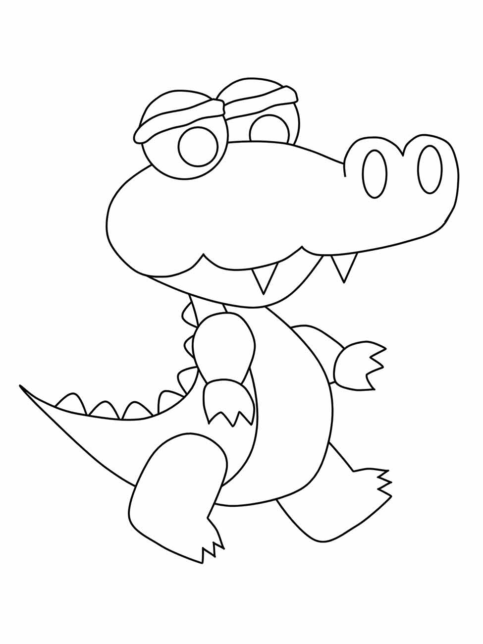 Alligator coloring page (6)