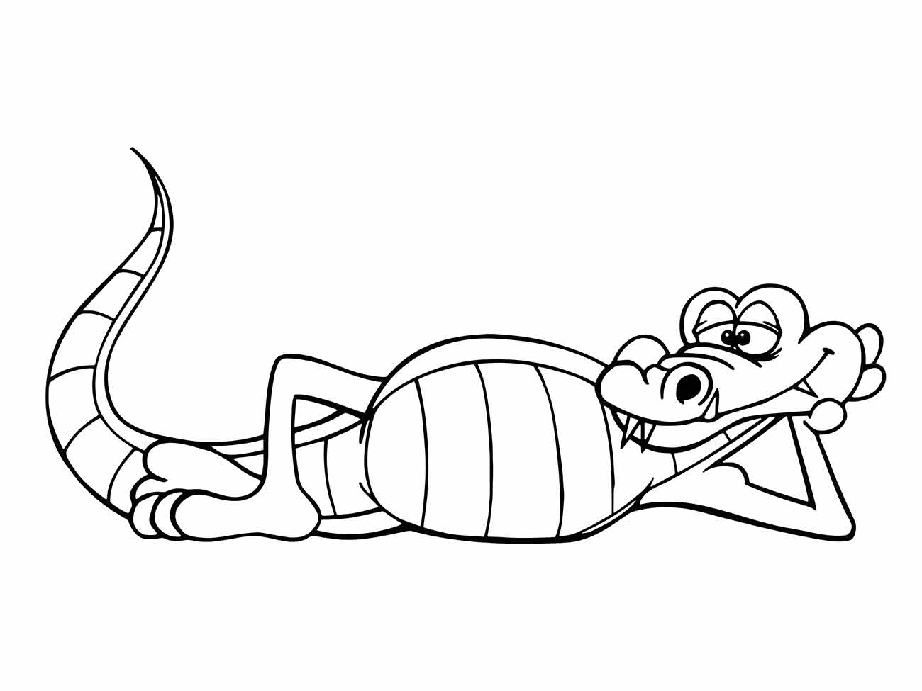 Alligator coloring page (9)