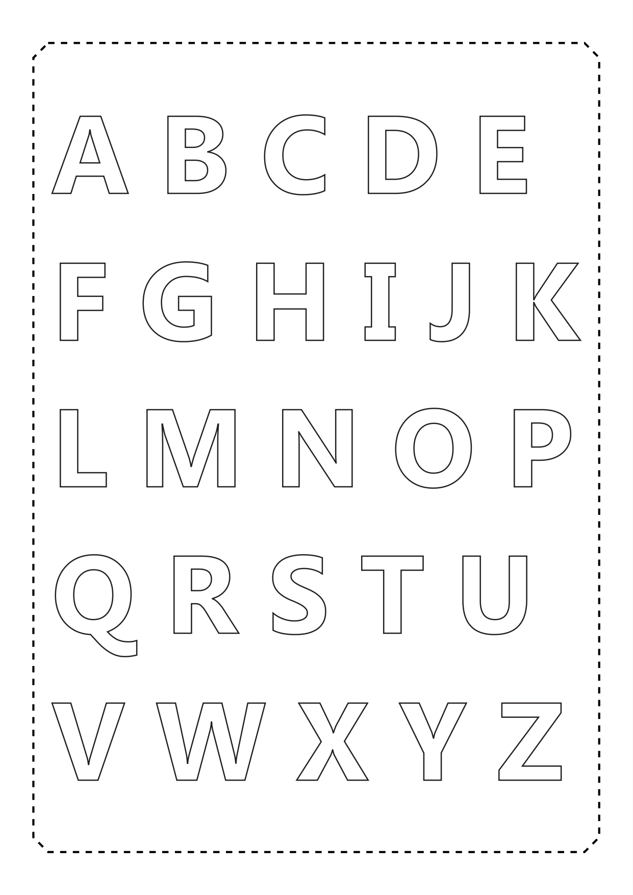 Alphabet coloring page