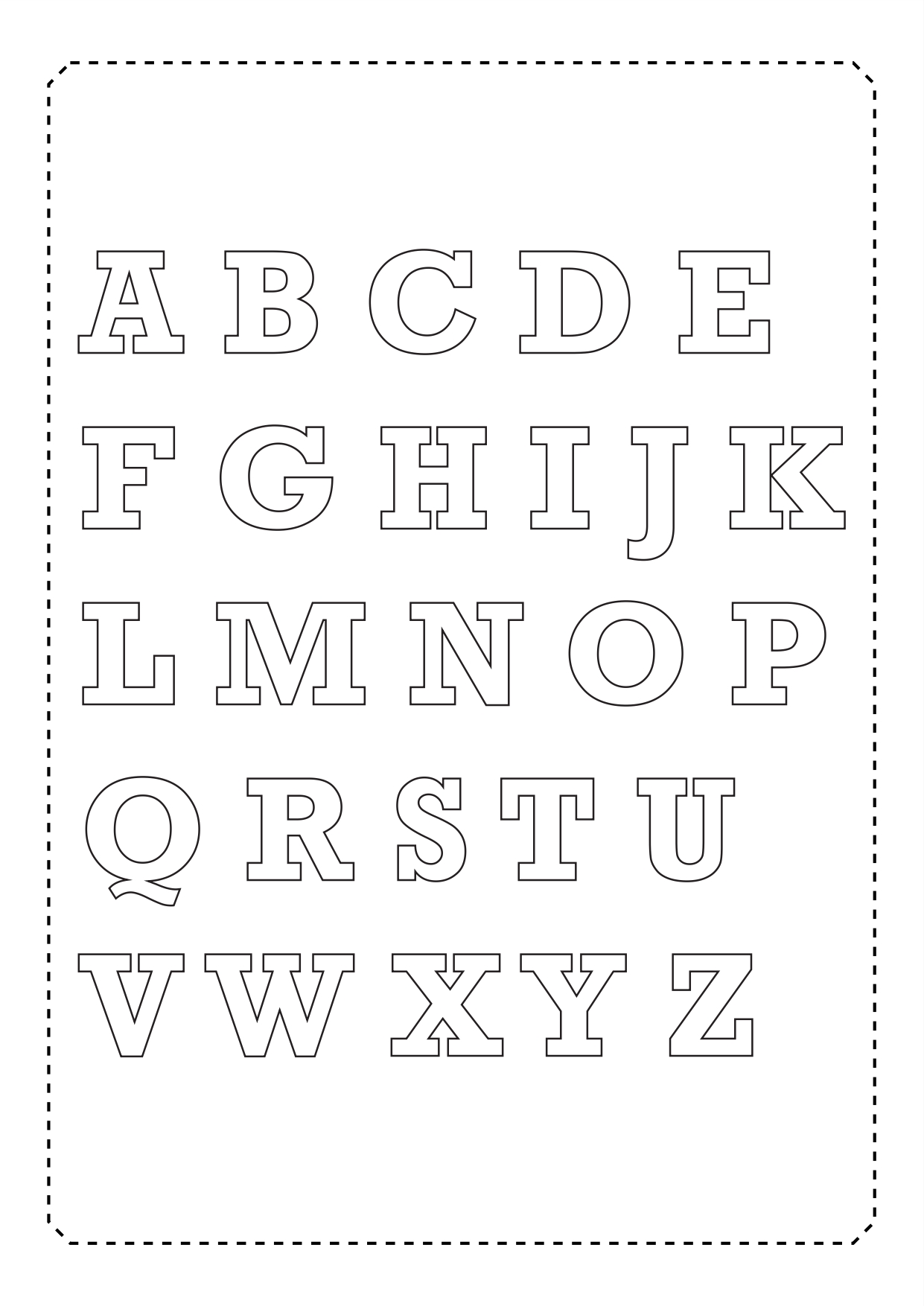 Alphabet coloring page