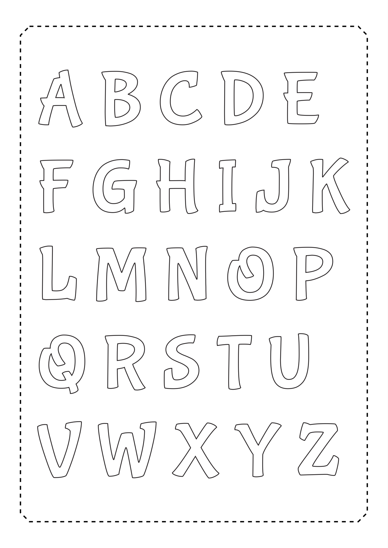 Alphabet coloring page