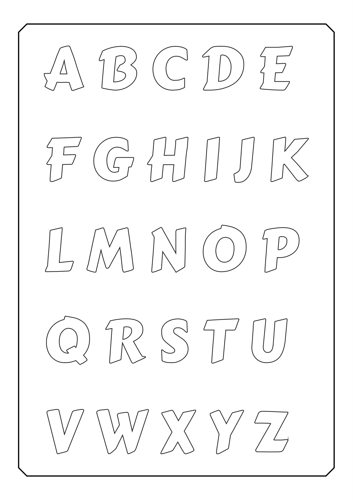 Alphabet coloring page