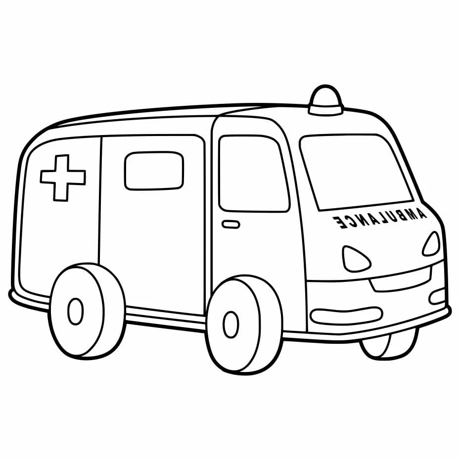 Ambulance coloring page (10)