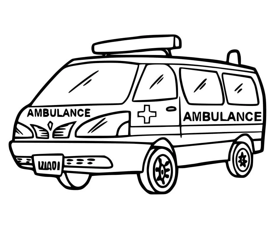 Ambulance coloring page (11)