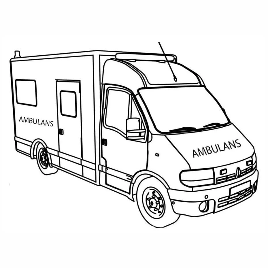 Ambulance coloring page (12)