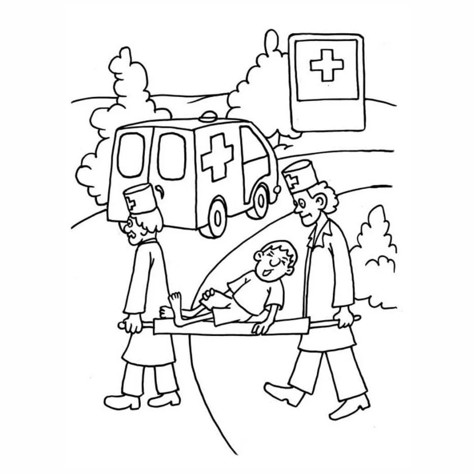 Ambulance coloring page (14)