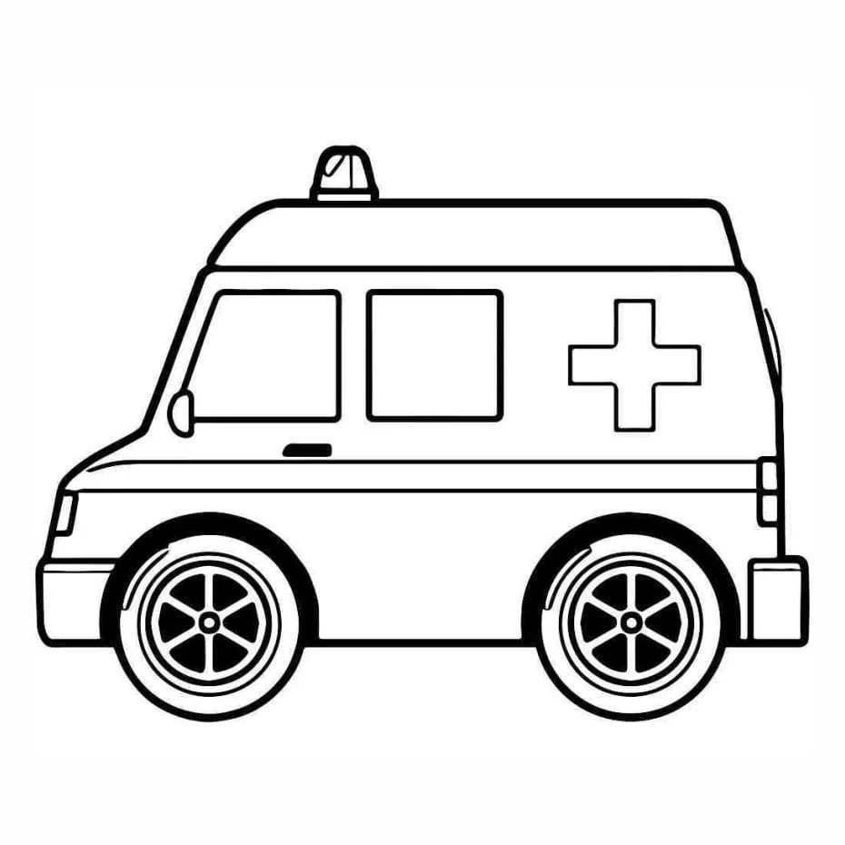 Ambulance coloring page (18)