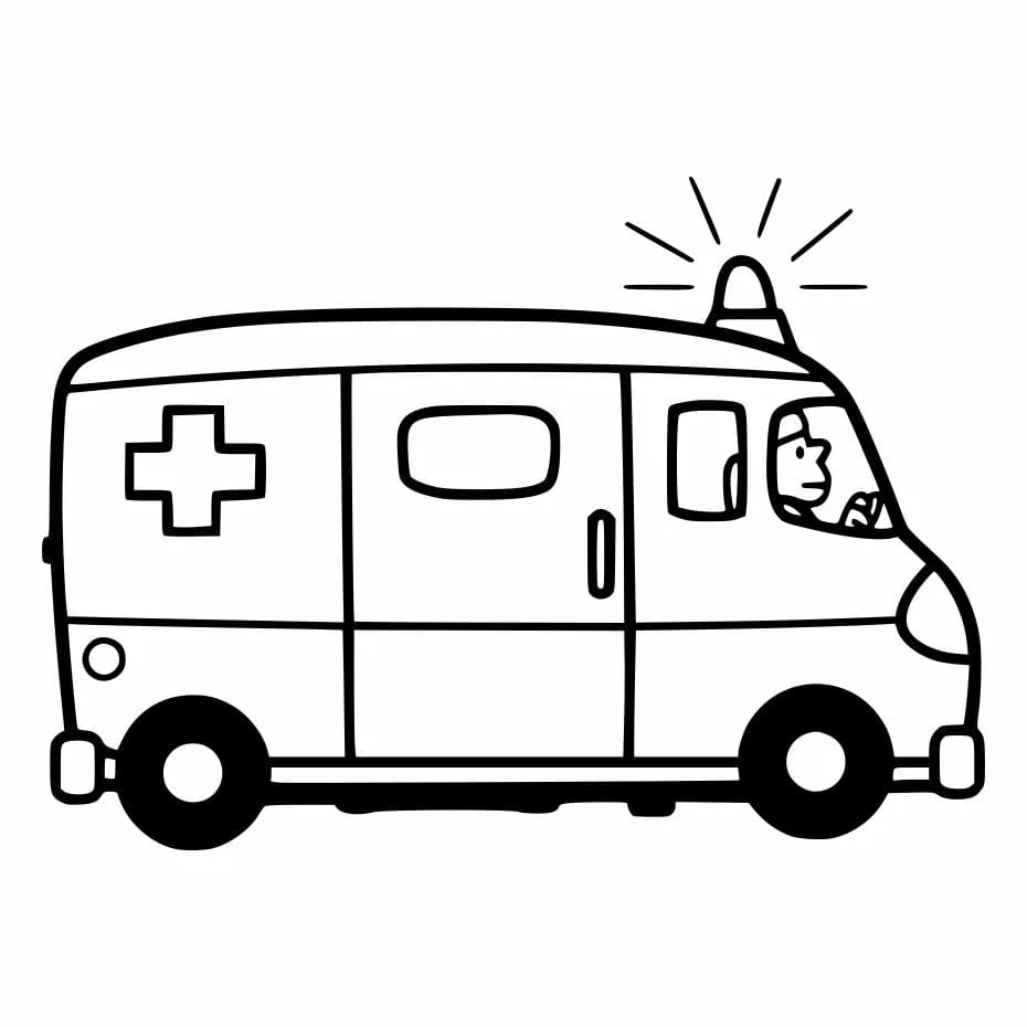 Ambulance coloring page (21)