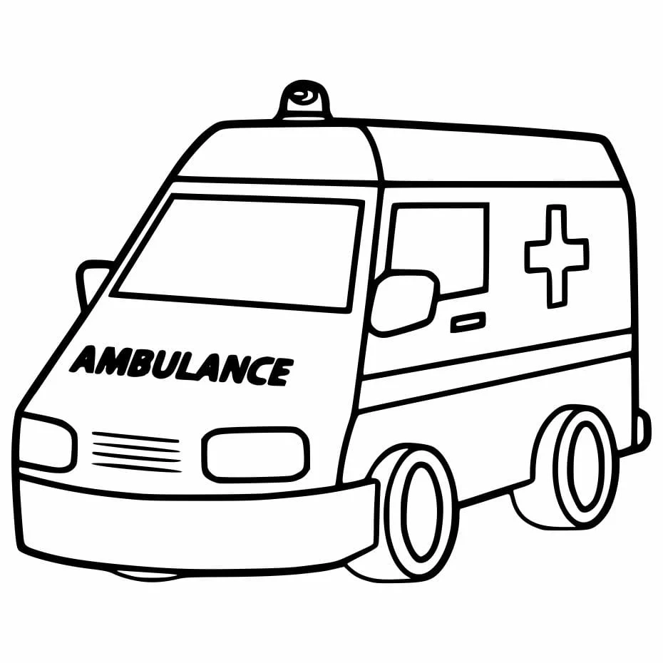 Ambulance coloring page (22)