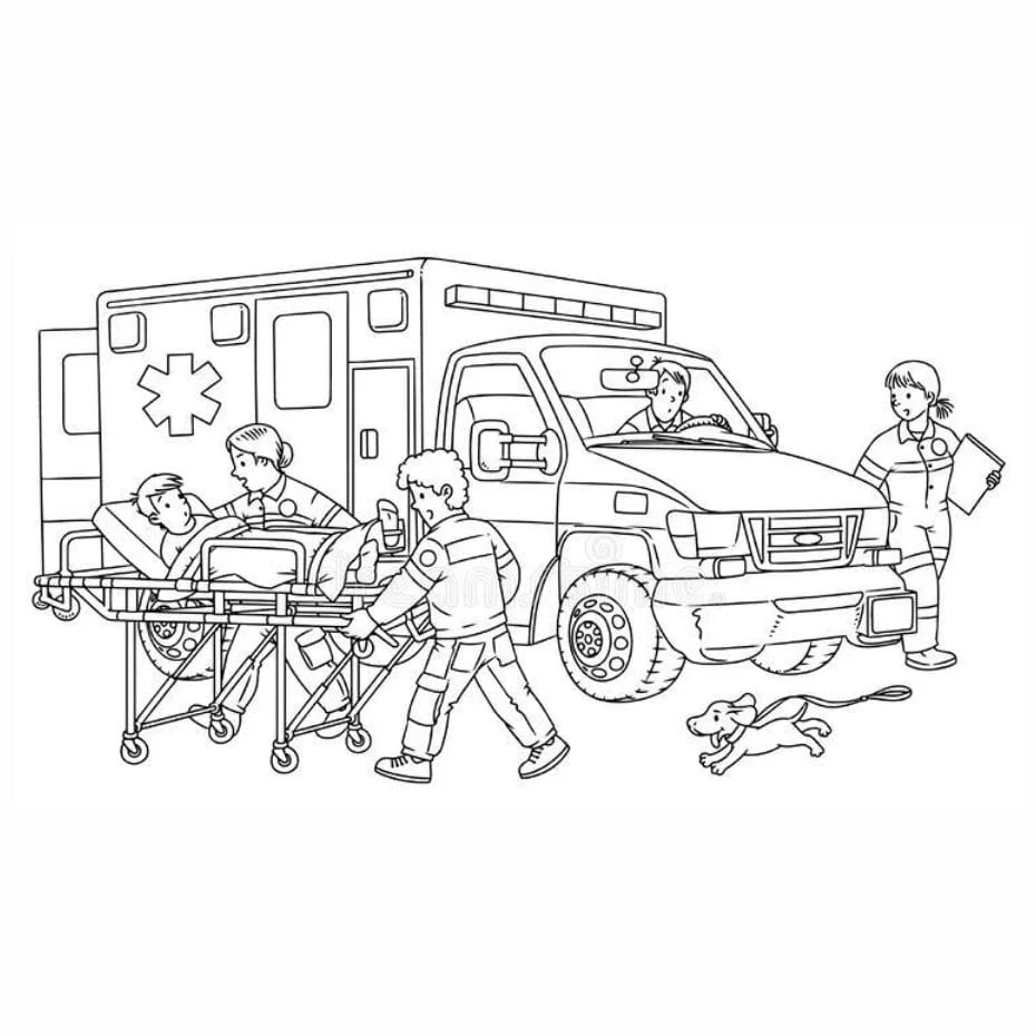 Ambulance coloring page (25)