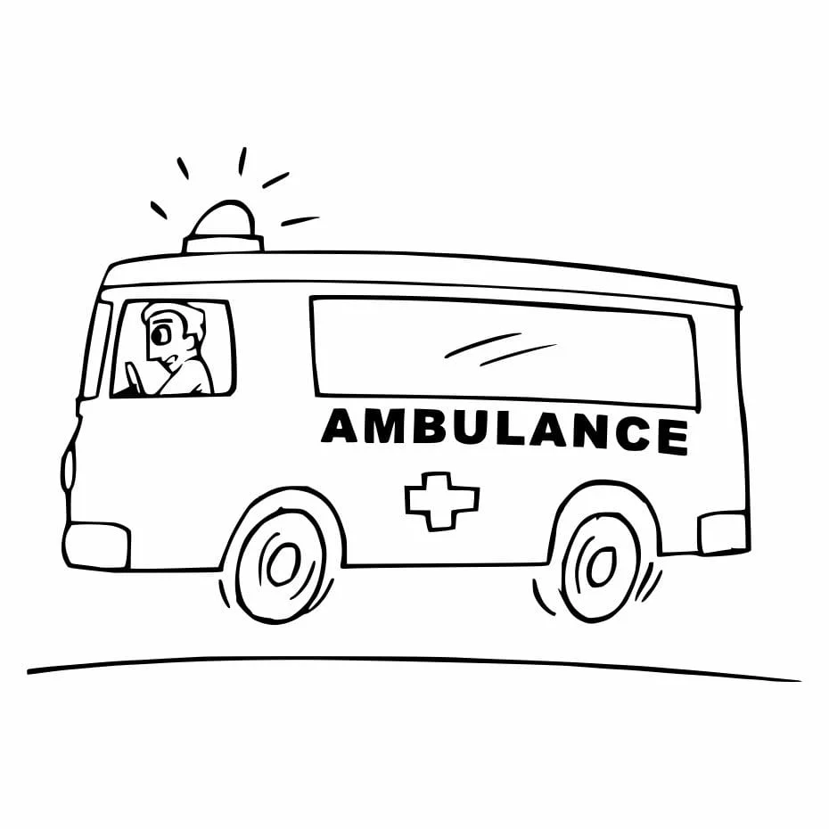 Ambulance coloring page (29)