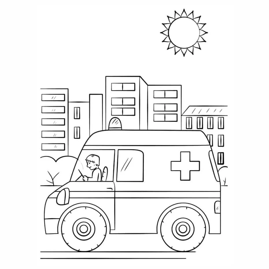 Ambulance coloring page (33)