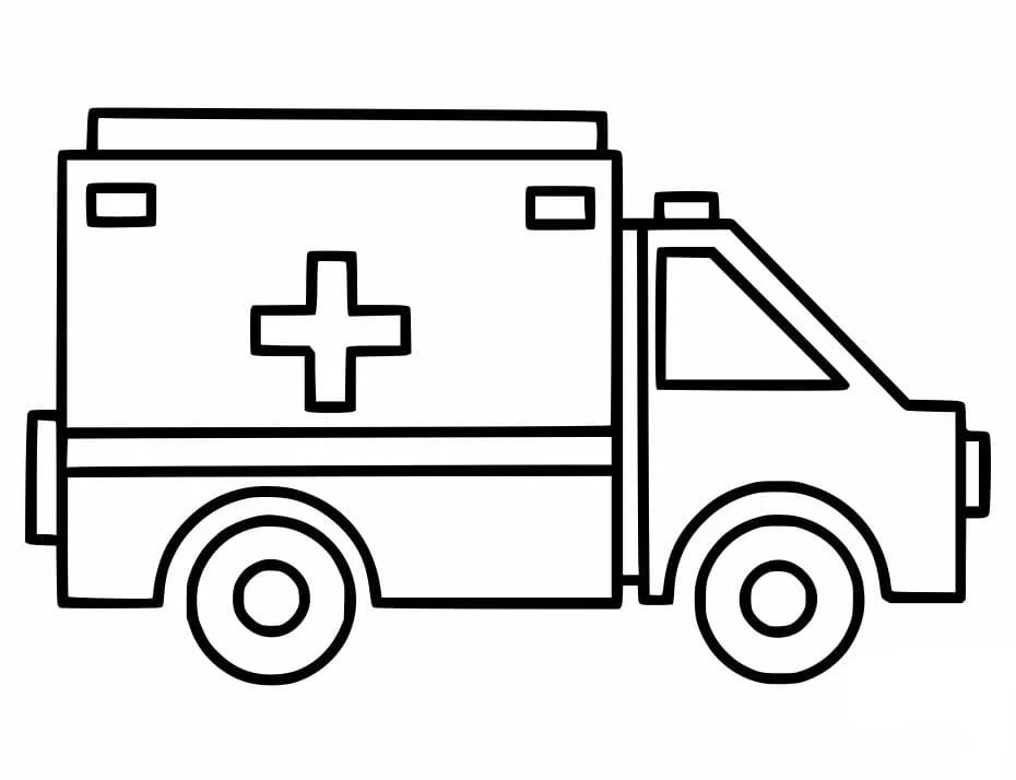 Ambulance coloring page (8)