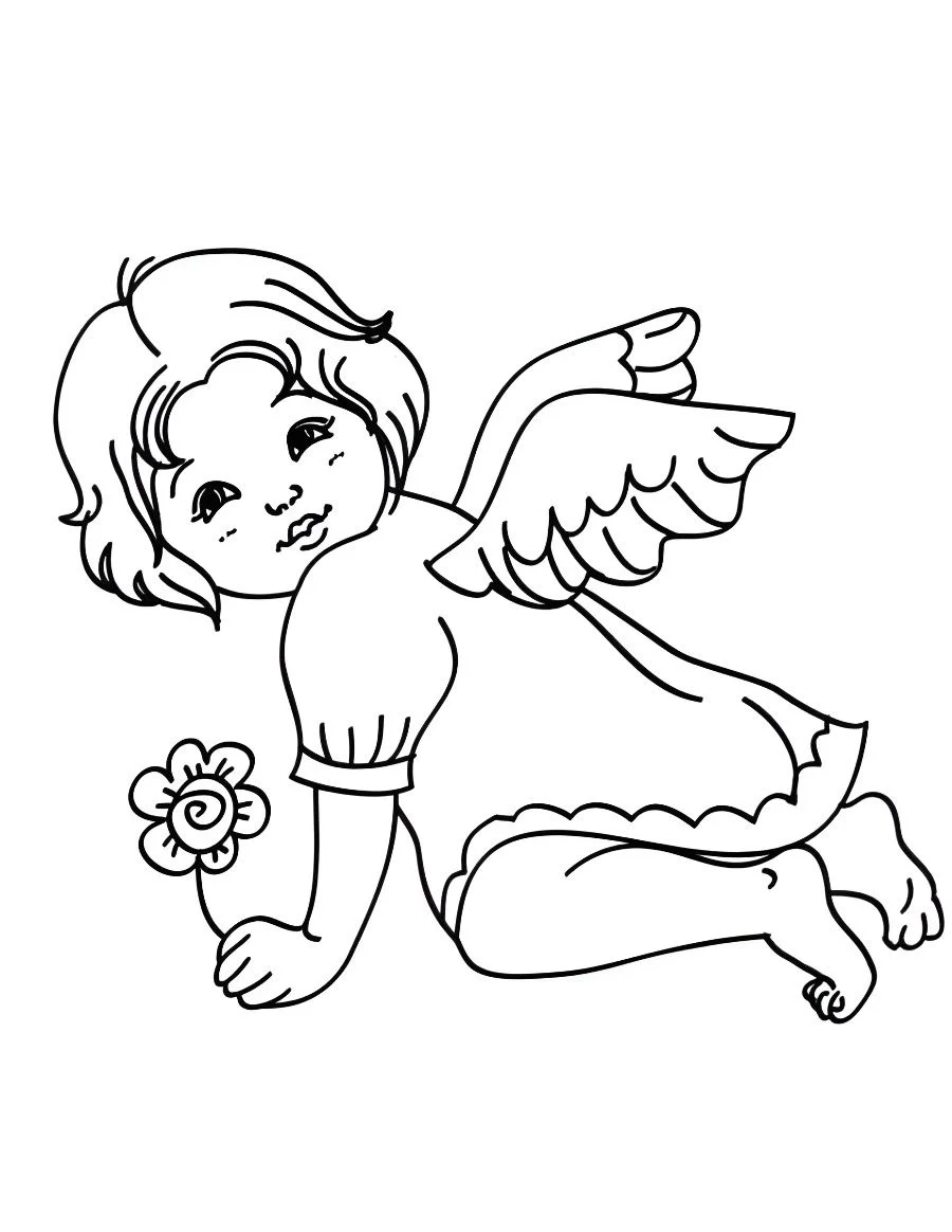 Angels coloring page (2)