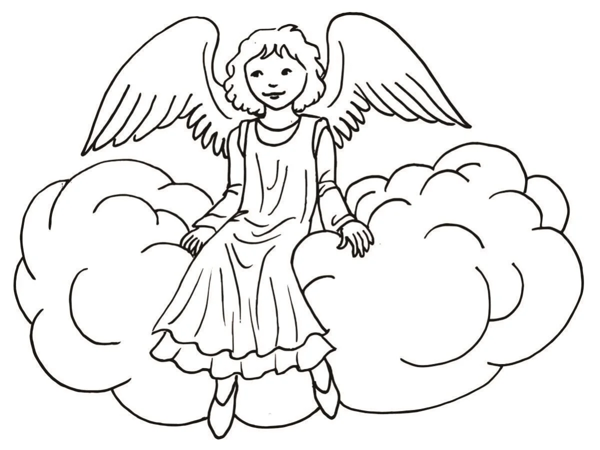 Angels coloring page (20)