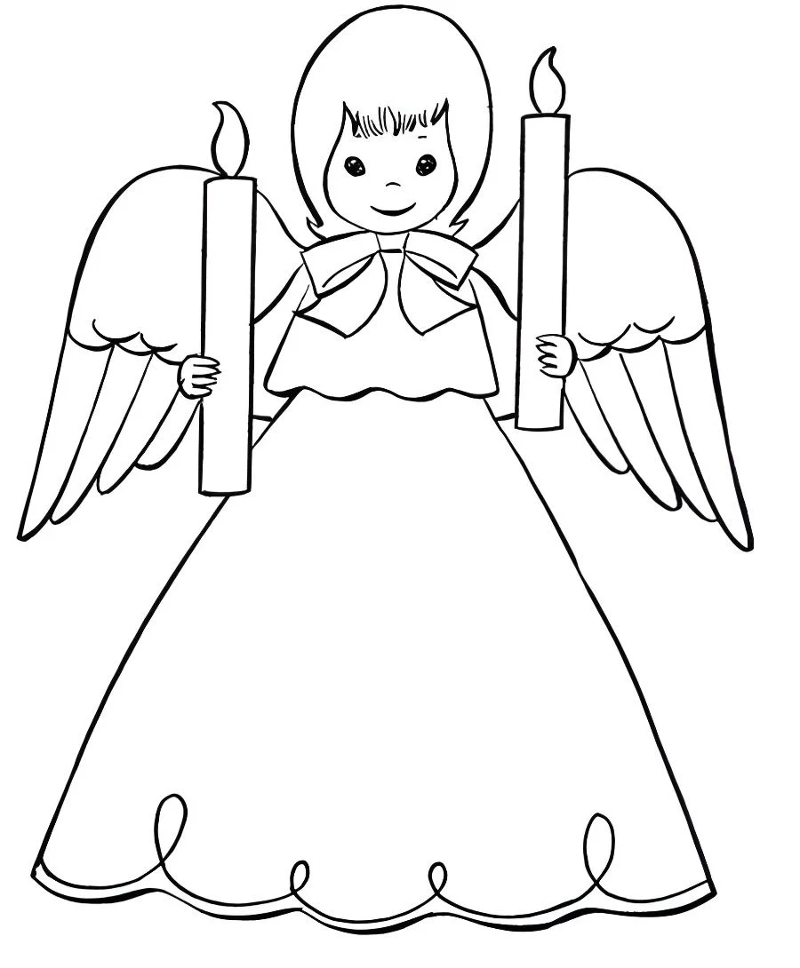 Angels coloring page (5)