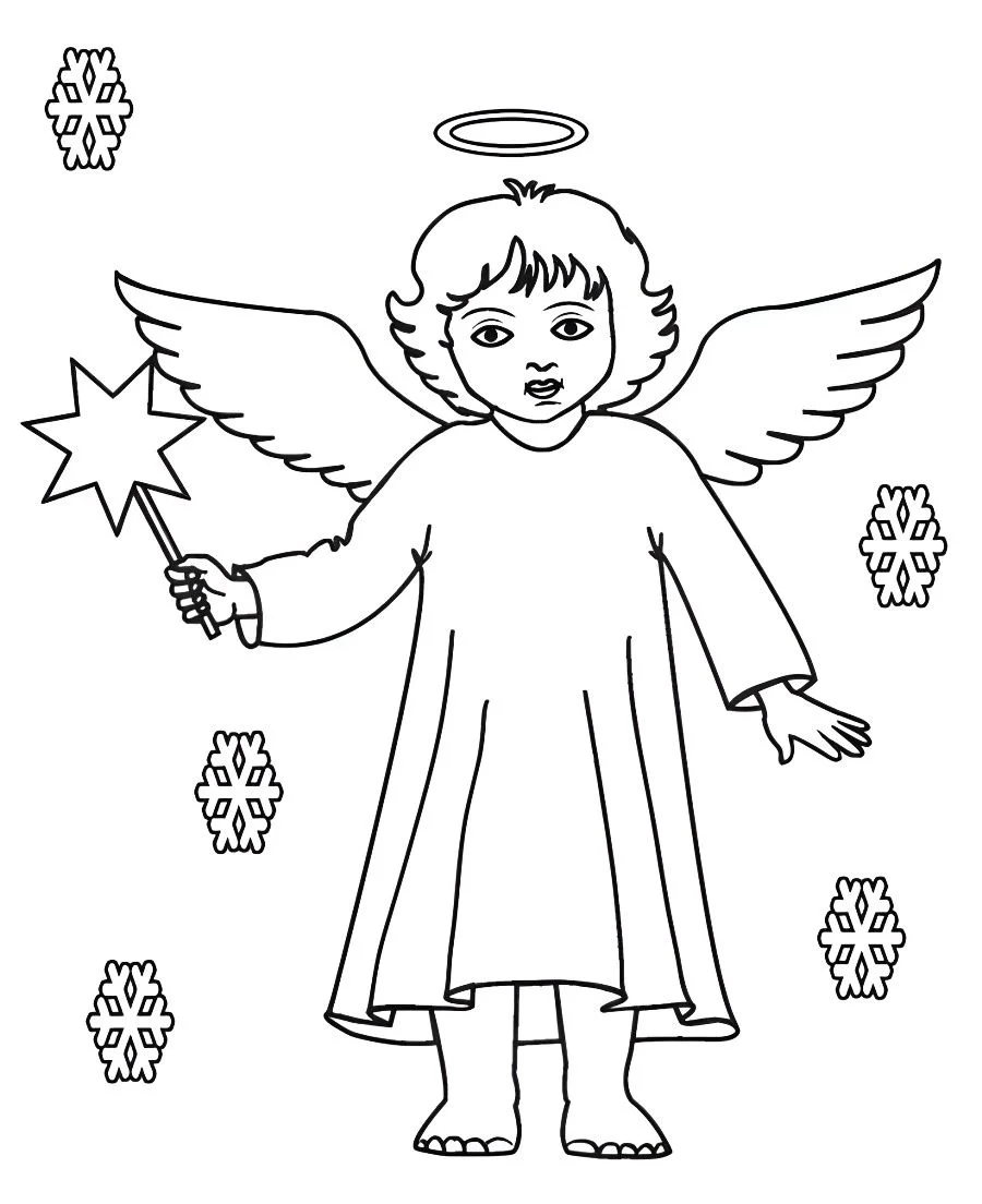 Angels coloring page (8)