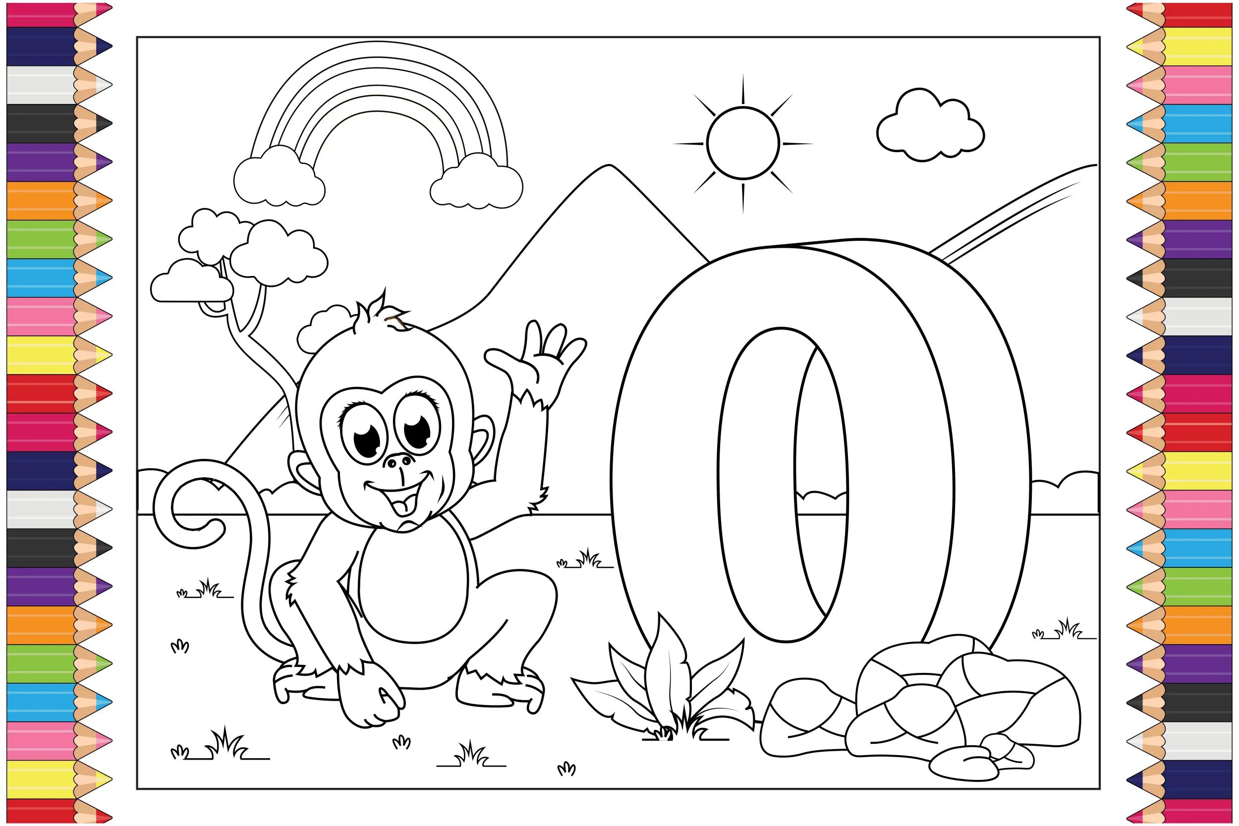 Animals and numbers coloring pages (1)