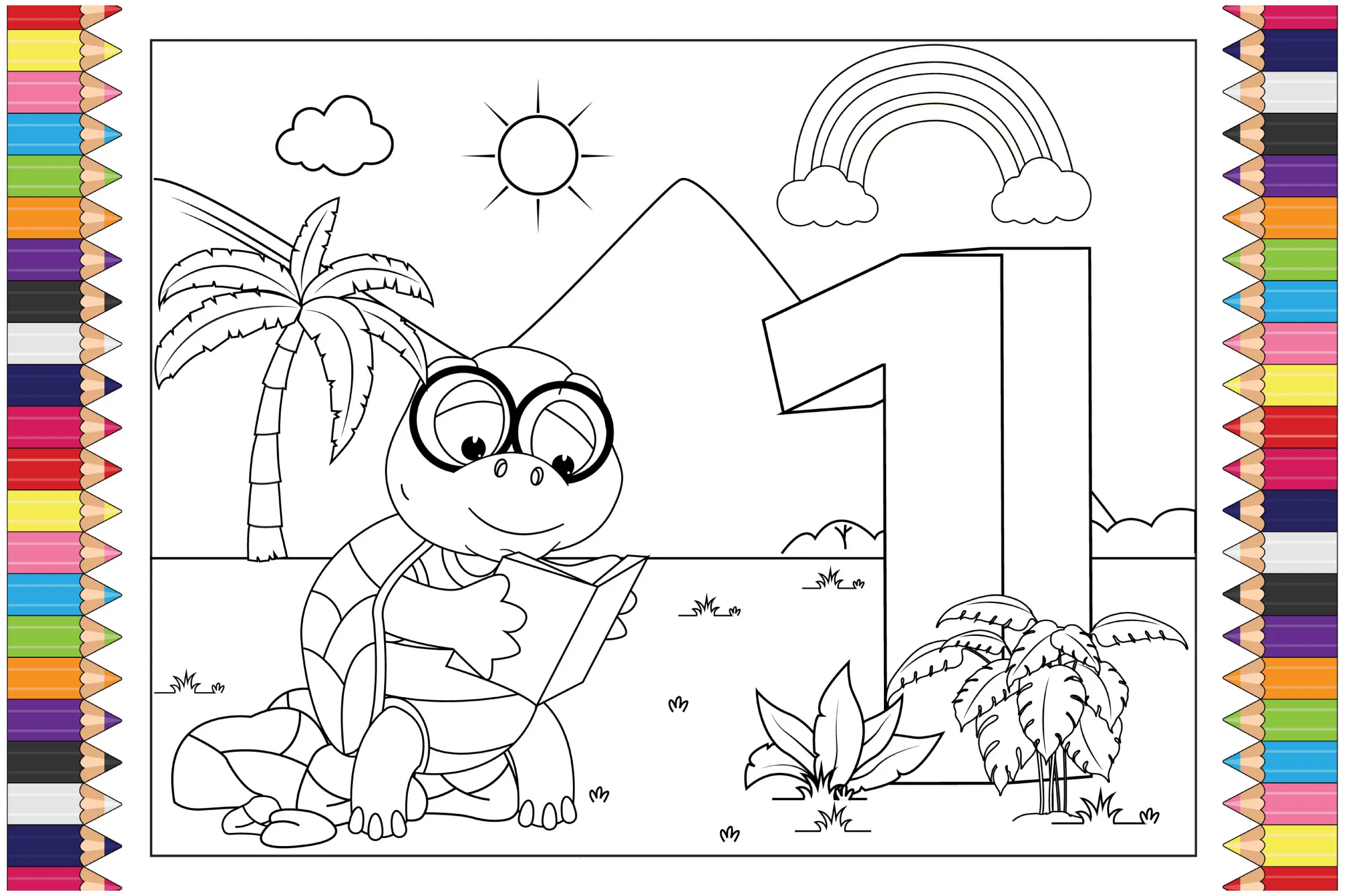 Animals and numbers coloring pages (2)